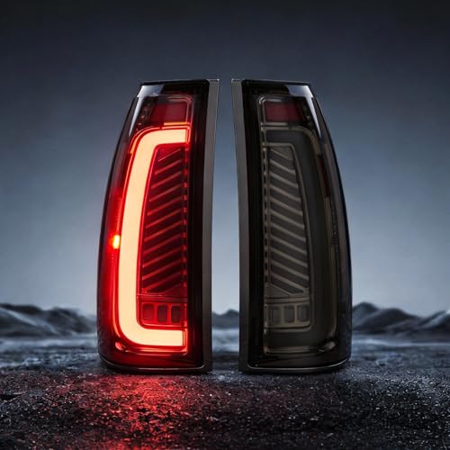 Sequential LED Tail Lights for 1988-1998 Chevy GMC C/K, Silverado, Sierra, 1995-1999 Tahoe,1992-1999 Suburban Yukon, Pickup Truck Rear Lights with Start-Up Animation, Dynamic Turn Signals