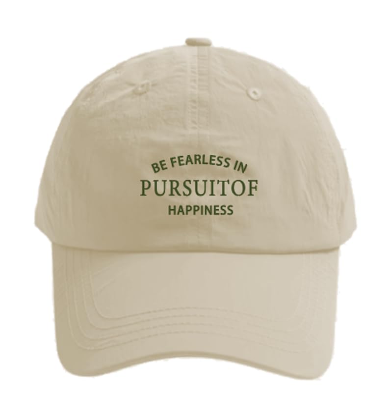 Image of MINISO Fashionable Embroidered Sun Protection Baseball Cap (Khaki) - Lightweight Adjustable Outdoor Cap for Men & Women