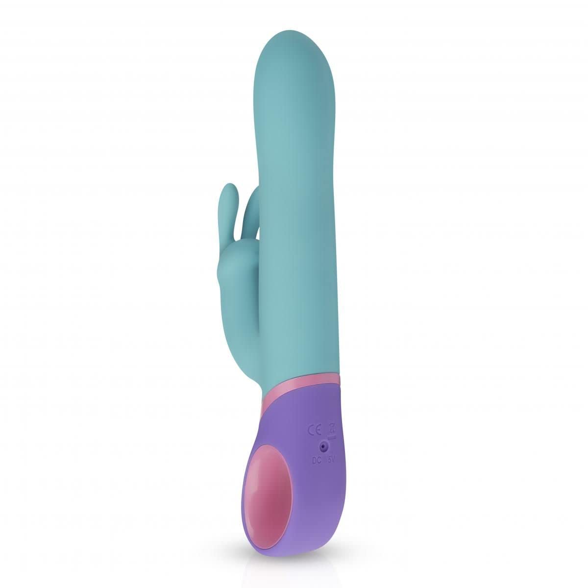 Vibratore di Coniglio Meta – Bunny Vibratore per Donna – Stimolatore del Coniglio Clitorideo in Cima – Blu/Viola