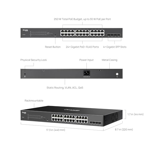 Image of Omada SG2428P, Jetstream 24 Port Gigabit Smart Managed PoE+ Switch