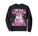 Photo Gallery will trade sister for donuts - simpatico unicorno con ciambelle felpa Photo Gallery will trade sister for donuts - simpatico unicorno con ciambelle felpa
