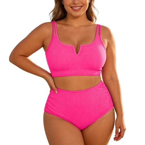 Bikini Grande Taille Confortable : Maillot Deux Pièces Floral Anti-UV