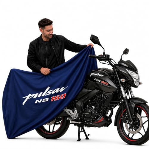 Image of Kayme Motorcycle Cover Waterproof Heavy Duty All Weather, Quad 4 Wheeler Cover Sun Rain Snow Protection (Blue, Pulsar NS 160)