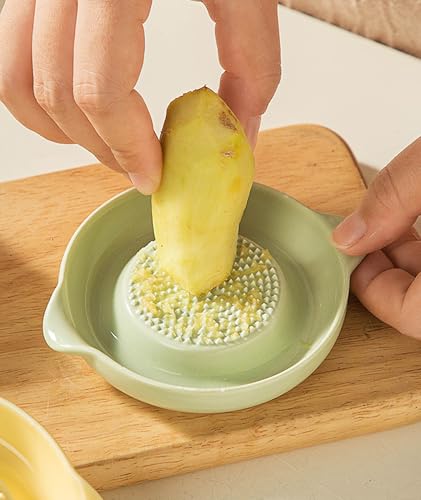 Image of Garlic Grater Plate, Efficient Kitchen Tool Ceramic Grater Plate, Ginger Grater Plate Suitable for Quickly Grind Garlic to Prepare Meals