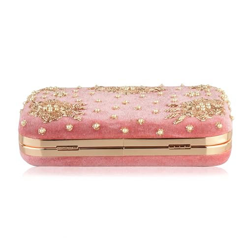 Image of RABIYA Clutch Purse for Women Formal Dressy Evening Clutches Handbags for Wedding Elegance Charm Premium Elegance Clutch Bag with Detachable Chain Handal | Gift for Women | Clutch for Women
