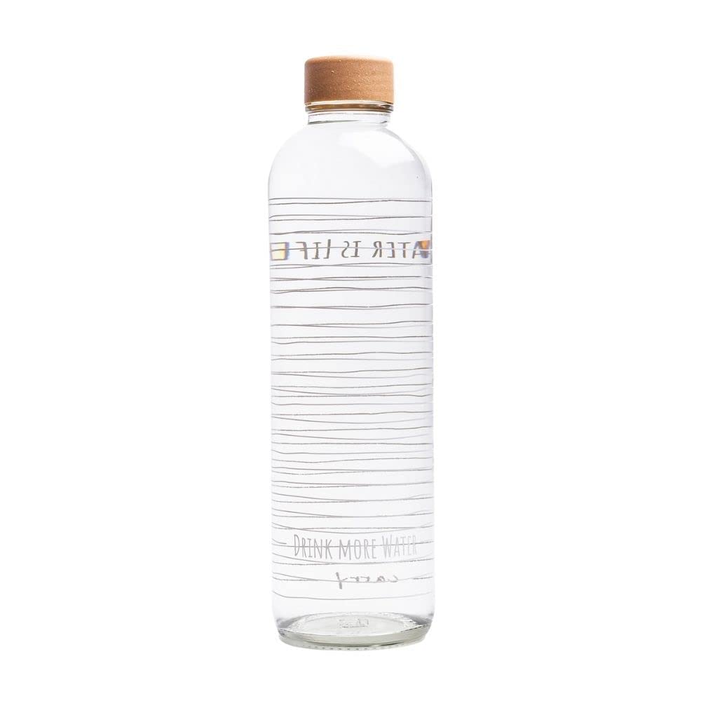 Carry Carrybottles Trinkflasche Glas 1,0 l | Sportflasche, Wasserflasche | BPA-frei, auslaufsicher & kohlensäuregeeignet | Plastikfrei & nachhaltig produziert | Made in Germany