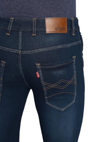 Image of Allen Cooper Slim Mid Rise Stretchable Denim Jeans for Men