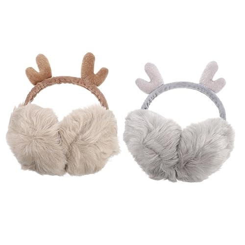 Ipetboom Winter Outdoor Warm Earmuffs Plush Ear Warmers for Women Ladies Teens Youth Girls Cold Weather