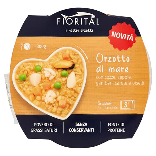 Fiorital Orzotto di Mare con Cozze, Seppie, Gamberi, Carote e Piselli, 300g