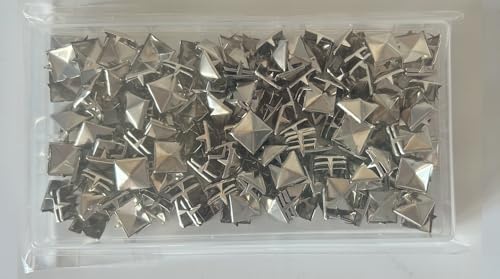 ピラミッドスタッズ 四角 200個セット (銀色)