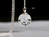  Wasser Kette Quarz Kristalle im Glasball/Aquarium Kette/Geschenk Geburtstag/Besonderes Geschenk/originelles geschenk