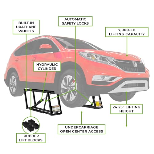 QuickJack Bundle - 7000TL Portable Car Lift, Includes Truck Adapters & Wall Hangers, ALI Certified, 7,000-lbs. Capacity, 110V Power Unit, Truck Lift for Garage & Shop - Thumbnail 2