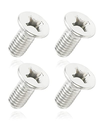 Image of YAKEFLY Rotor Screws,Screw Rotor Brake Disc Retaining 93600-06014-0H,Universal Fit Automotive Replacement Brake System Parts,Stainless Steel Retaining Screws for Front and Rear (4PCS)