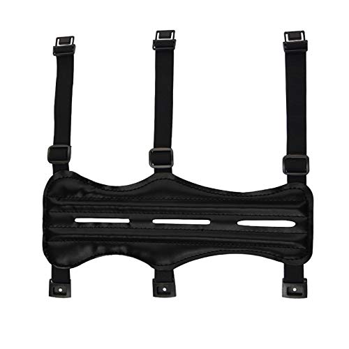 SHENG-RUI Archery Arm Guards Protective Gears Safer with 3 Elastic Adjustable Straps PU/Nylon Black/Camo