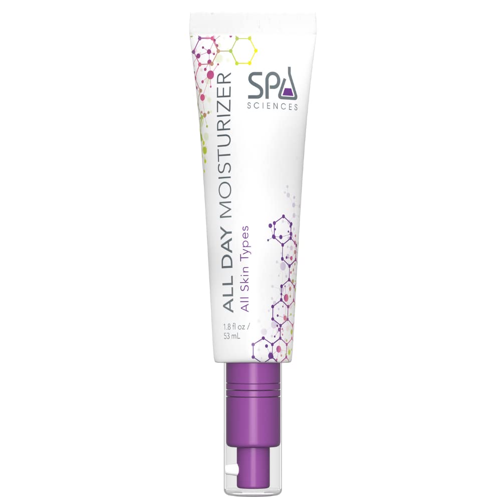 SPA SCIENCESAll Day Moisturizer - Made in the USA - Lightweight, Gentle Moisturizer - With Glucosamine HCL, Seaweed Extract - Hydrating, Revitalizing, Soothing - Vegan - For All Skin Types - 1.8oz