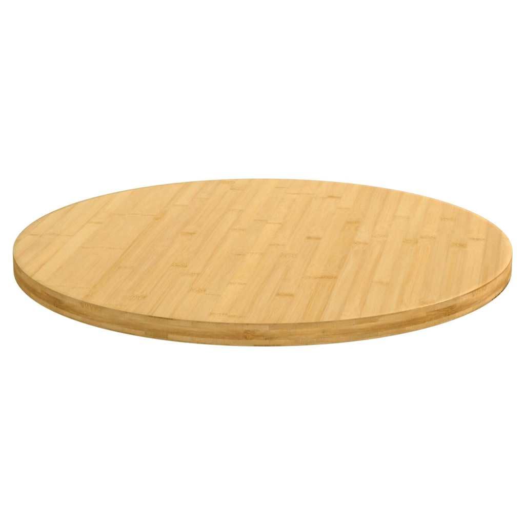 Piano per Tavolo Rotondo in Bambù 70x2,5 cm per Fai da Te | Ideale per rinnovare mobili in salotto, bar o caffè. Pannello in legno naturale verniciato facile da pulire.