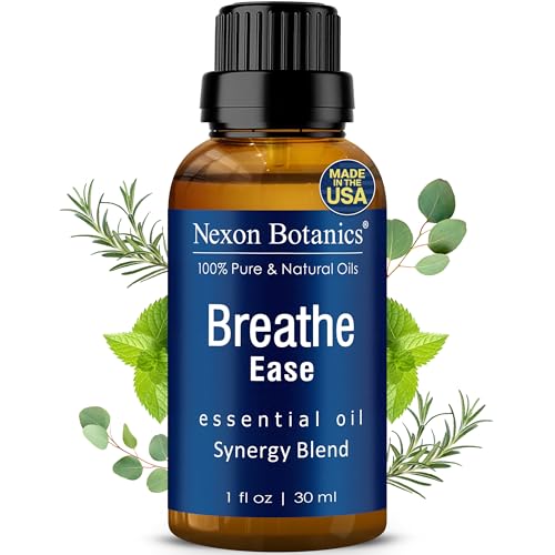 Breathe Essential Oil Blend 30 ml – Breath Easy Essential Oil Sinus Relief – Breathe Ease Essential Oils for Humidifier, Diffuser, Aromatherapy – Nexon Botanics