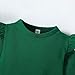 LYSMuch Toddler Baby Girls Blouse Long Sleeve Ruffle Shirt Solid Top Clothes(7-8Years,Green)