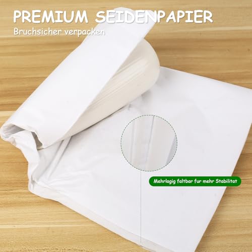 Packpapier Bögen, 100 Blatt Packpapier Umzug Geschirr, Packing Paper Sheet for Moving, Verpackungsmaterial Füllmaterial Seidenpapier Umzug Papier für Pakete Verpackung Versand Dekoration