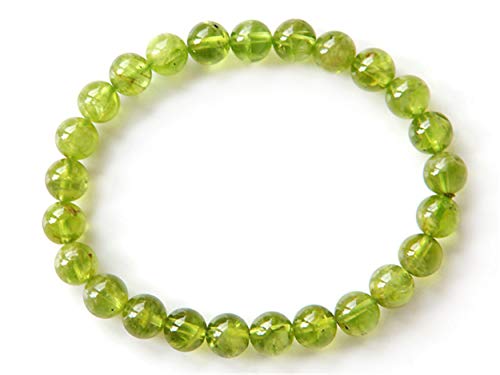 Perle péridot naturelle 7mm YXWYXWA pour création de bijoux uniques