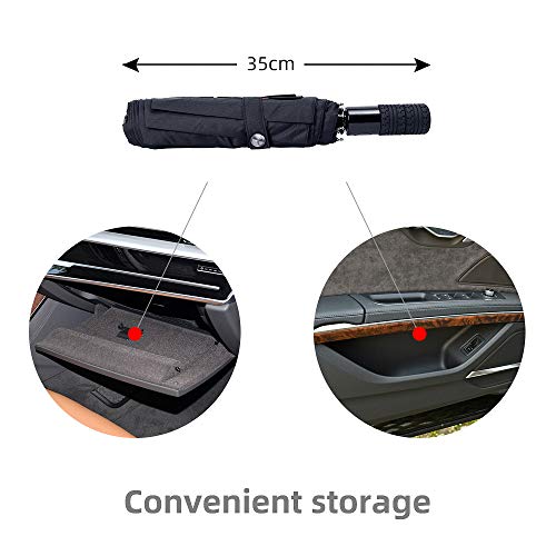 QZS Automatic Auto Open Folding Umbrella - Sport Large Umbrella for Windproof Sunshade Travel Including Telfon Coating… - Image 5
