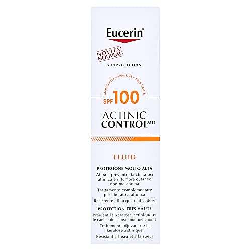 Eucerin Sun Actinic Control SPF100 Fluid Protezione Cheratosi Attinica, 80ml, White Color, 80 ml (Pack of 1) - Image 2