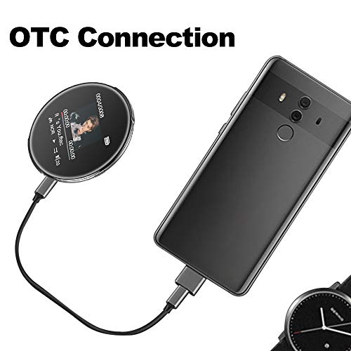 Andoer RUIZU M1 Portable MP3 MP4 Player 8GBPlayer Bluetooth 4.0 Tela TFT de 1,44 pol. Com Fones de o