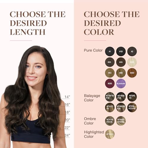 Image of GOO GOO Clip in Hair Extensions Real Human Hair Brown Remy Extensions