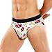 JHKKU Men's Fire Truck Underwear Briefs Stretch Classic Comfort Soft Underwear with Contour Pouch Briefs, Small