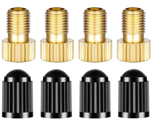 Presta Valve Adapter, Convert Presta to Schrader Adaptor for Bike, Inflate Tire Using Standard Pump...