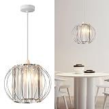 HARPER LIVING Easy Fit abażur wiszący, chromowany abażur sufitowy o średnicy 27 cm - nowoczesny abażur do sypialni, kuchni, salonu