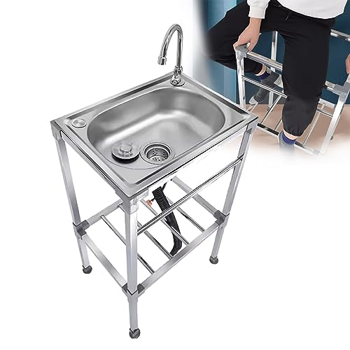 Lavello Mobile in Acciaio Inox con Supporto