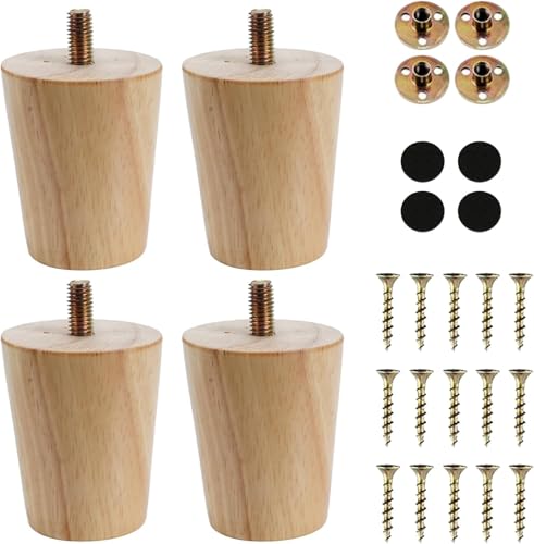 Materiale di alta qualità: Legno di gomma naturale selezionato, duro e dalla struttura solida, resistente all'umidità e ai tarli, offre un supporto duraturo e affidabile per il divano.
