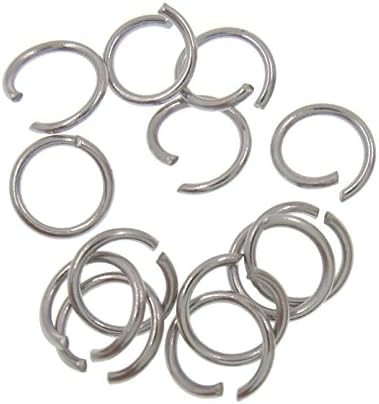 1000 x Eyelets Jump Rings Bending Rings Antique Silver Eyelet 5 mm 8 mm 10 mm 12 mm x 0.9 mm Connector Open Rings Connection Rings Chain Accessories Jewellery Parts Craft Set DIY M84 - Image 4