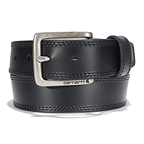Image of Carhartt Men's Rugged Leather Engraved Buckle Belts