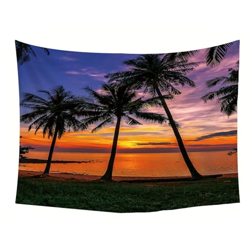 Tapiz de pared paisaje 150x150: transforma tu salón con un atardecer en la playa 5