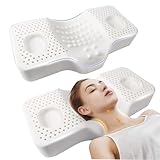YHZEXUDA Natural Premium Latex Cervical Orthopedic Pillow, Memory Emulsion, Ergonomic for Neck Pain, Import from Thailand, Professional Medical