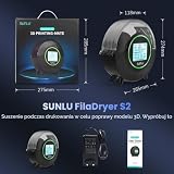 SUNLU Oficjalna suszarka filamentowa S2 z wentylatorem, 360° ogrzewanie, do drukarki 3D, maks. 70°C, wydajne suszenie, PLA PETG, TPU ABS, PA PC