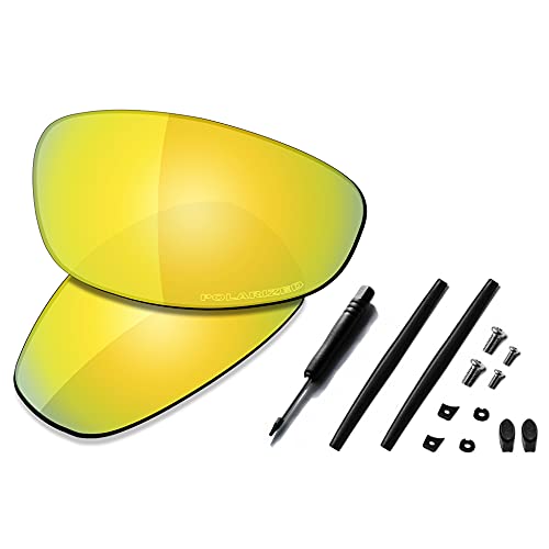 Image of SAUCER Premium Replacement Lenses & Rubber Kits for Oakley Juliet | UV400 Protection, Anti-Scratch, Precise Fit Sunglasses High Definition - 24K Gold Polarized