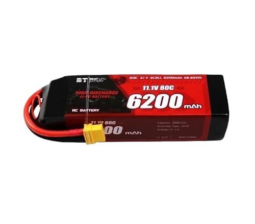 T/XT60 vO 6200mAh 80C 11.1V 3S LIPO obe[ RC wRv^[ NbhRv^[ FPV [VO h[p(6200mAh T Plug)