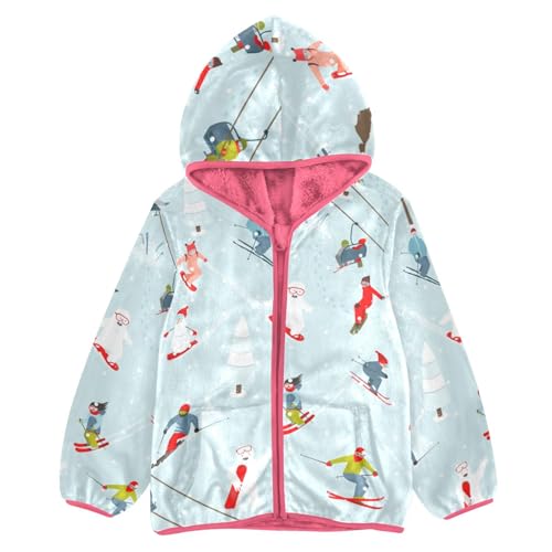 OTVEE Winter Ski Kids Hoodie Jacket Fall Spring Full Zip Warm Outwear Coat