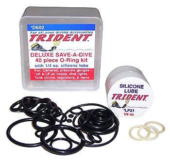 Trident Deluxe Save A Dive 40 Piece O-Ring Kit for Scuba Diving Tank Valves, Hoses, Regulators, Cameras etc Dive Diver