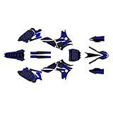 Kalair GFX Graphics Kit for Yamaha YZ450F (2010-2013) TWITCH Series Blue 16 Mil - Dirt bike Custom Racing Graphics Decals Stickers Kit, no-plastics