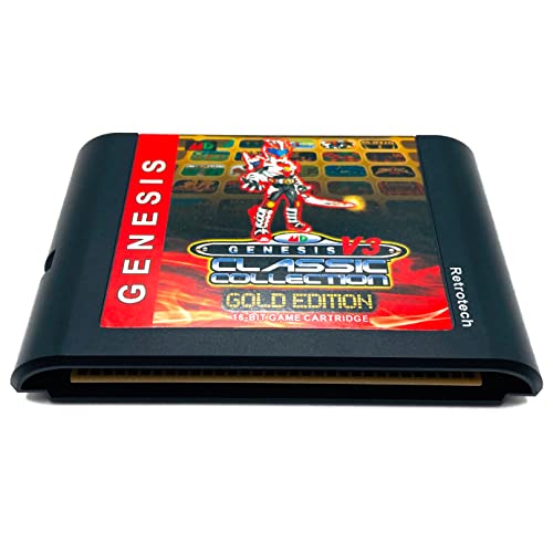 Retrotech 1500 In 1 Game Cartridge Gold Edition For Sega Genesis Console thumb #4