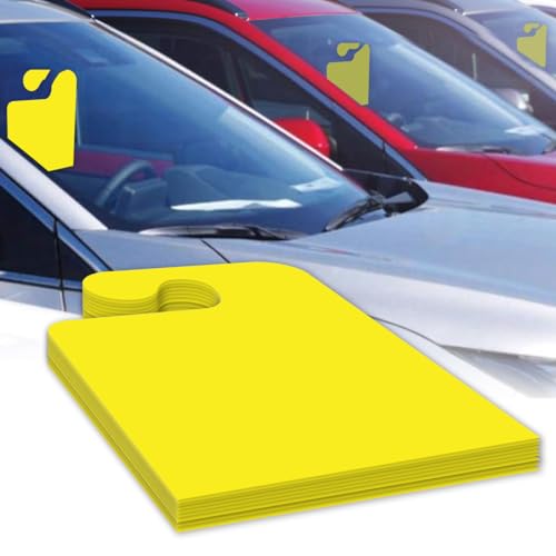 Etiquetas colgantes de espejo para control de vehículos en concesionarios 6