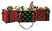 Earthwise Deluxe Collapsible Reusable Shopping Box Grocery Bag Set with Reinforced Bottom Plaid Holiday Xmas Christmas Design Storage Boxes Bins Cubes (Set of 3) (Holiday)