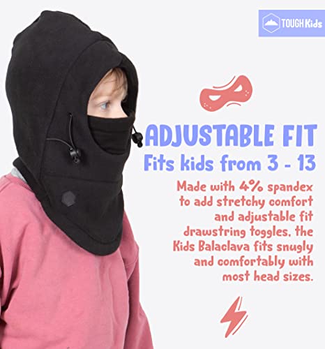 Kids Winter Hat With Mask - Ski Mask For Kids - Ninja Kids Balaclava & Winter Face Mask For Kids W/Hood - Toddler Balaclava Black #TOP4