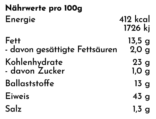Mandoi Edamame Bohnen 500g, geröstet und leicht gesalzen, 43% Protein, leckerer Snack auch als Topping für Mahlzeiten, vegan