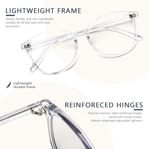 Image of Blue Light Blocking Glasses for Women Men, Square Thick Frame Anti Eyestrain & UV Glare JF6218