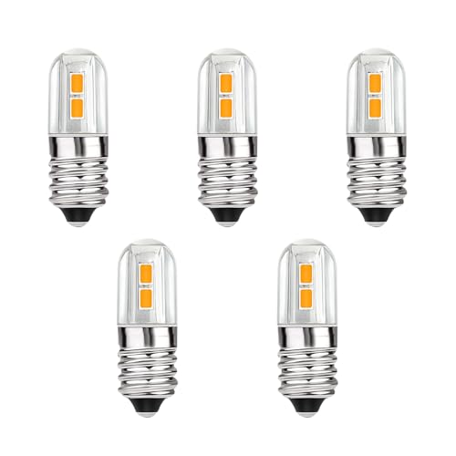 MZYOYO 5 Stück E10 LED 6V Glühbirne AC DC 6V 0 3W 3000K Warmweiß Ersetzt 3 Watt Ersatzbirnen für Stern Klein Glühbirnen Weihnachtsstern
